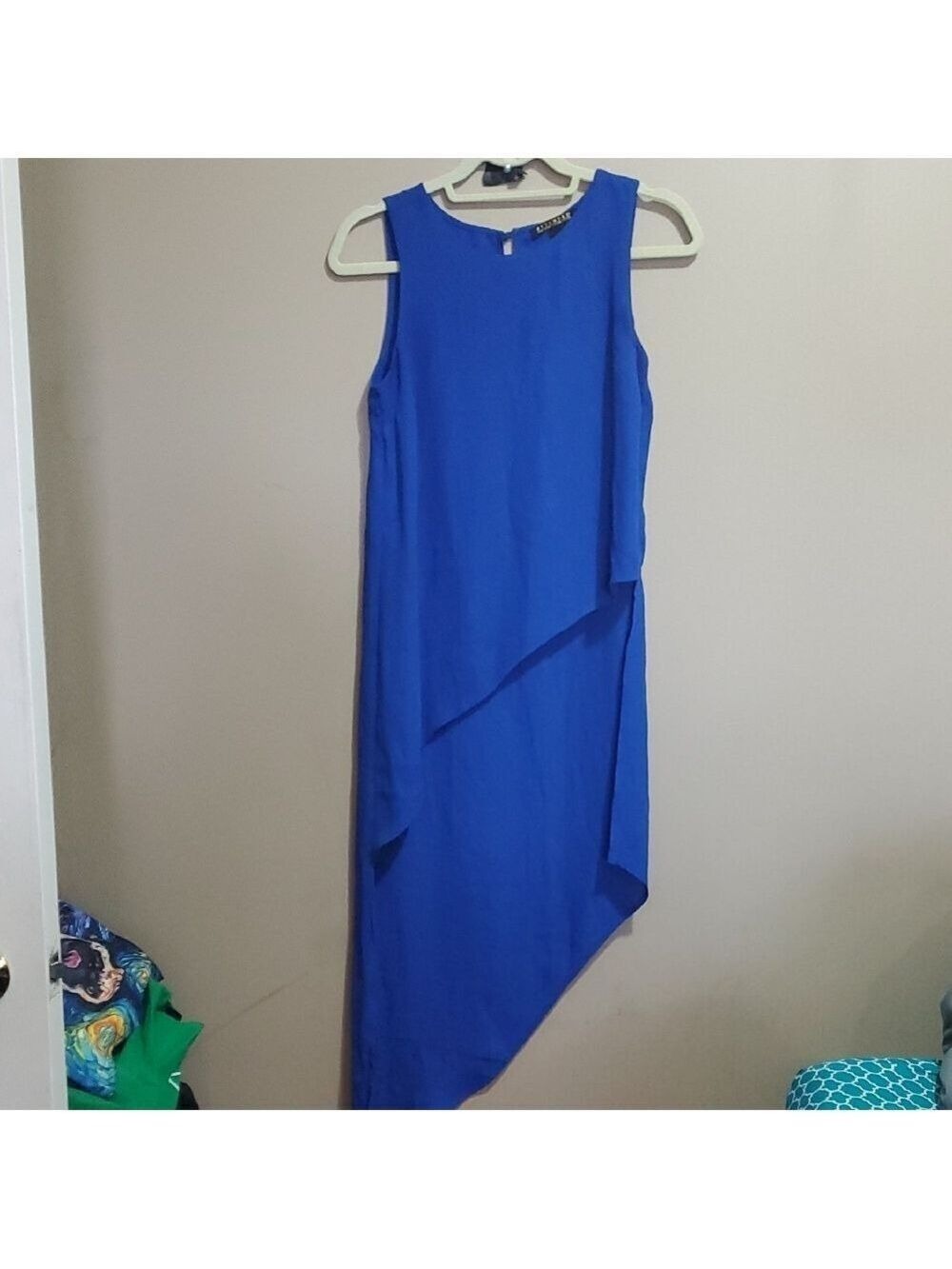 Revamped Premium Collection Elegant Blue Sleeveless Top Size Small
